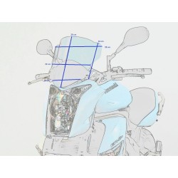   Motorcycle racing windshield / sport windscreen  
   KAWASAKI ER-6N   
   2009 / 2010 / 2011      