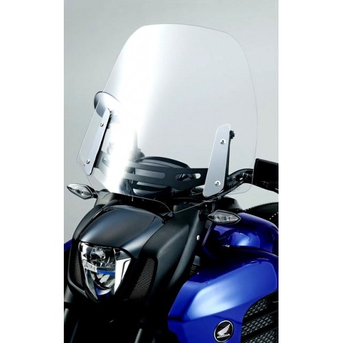   Motorcycle replacement standard windshield / windscreen  
  HONDA GLX 1800 F6C VALKYRIE   
  2014 / 2015 / 2016 / 2017   
    Please notice that the windscreen comes without fixing kit.     
