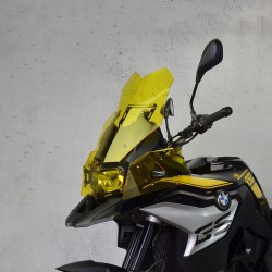   Motorcycle sport windshield / windscreen  
  BWM F 850 GS  
   2018 / 2019 / 2020 / 2021 / 2022 / 2023 / 2024    
   The price applies to the windshield only - one element and mounting kit.   
    Lamp cover and side deflectors sold separately.     