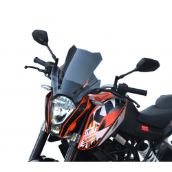   Motorcycle high touring windshield / windscreen  
  KTM 200 DUKE   
   2011 / 2012 / 2013 / 2014 / 2015 / 2016     